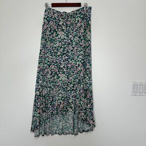 Cottagecore‎ Hi Lo Flounce Hem Maxi Skirt Size M Ditsy Floral
